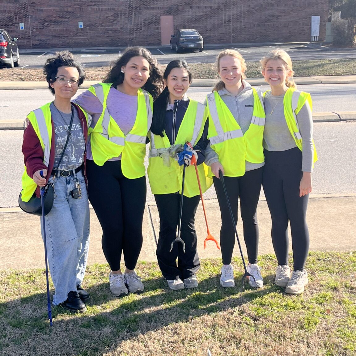 members of the sacred steps outdoor club volunteering