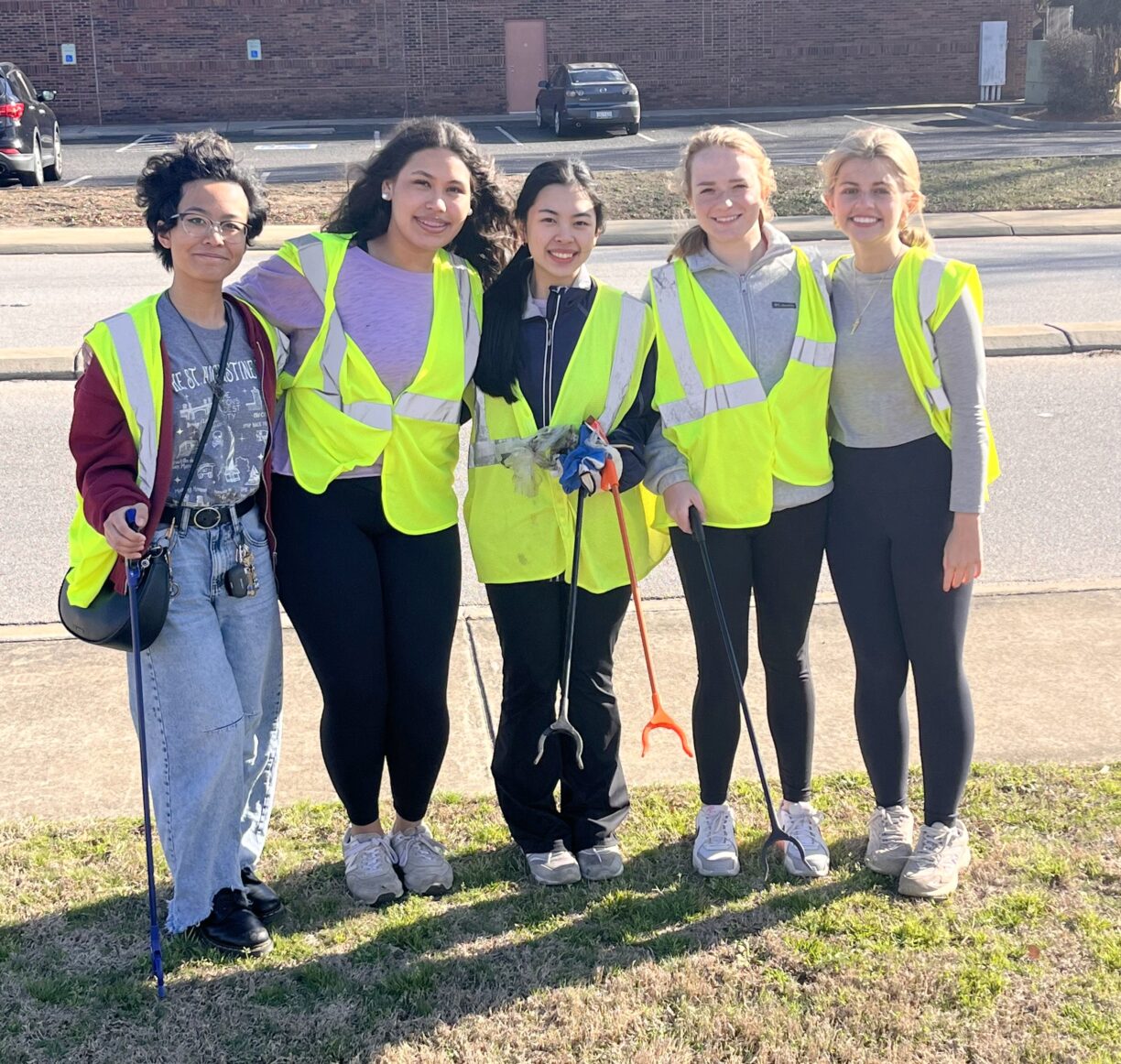 members of the sacred steps outdoor club volunteering